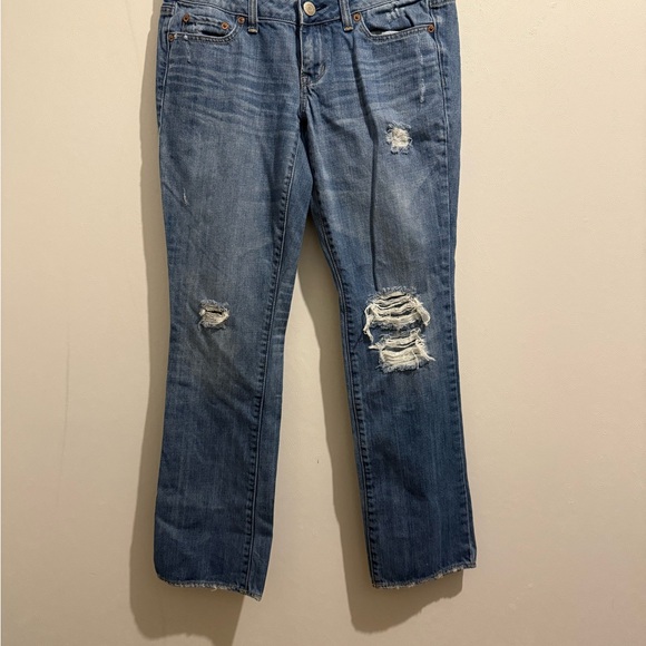 American Eagle Outfitters Denim - 🟧 American Eagle Outfitters Ripped Straight Leg Jeans - Blue